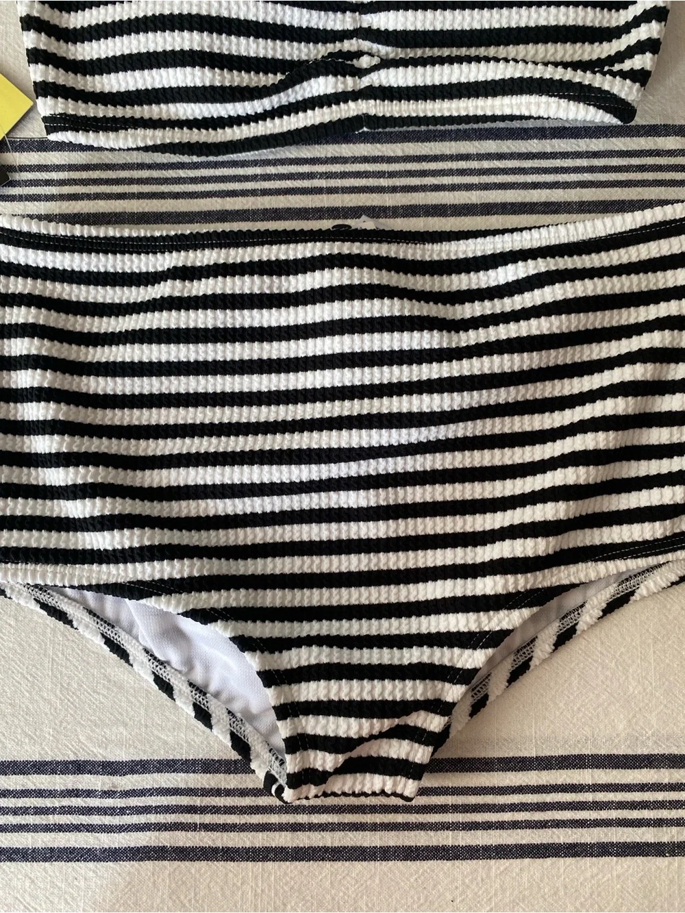 Target Kids Black and White Striped Bikini Set